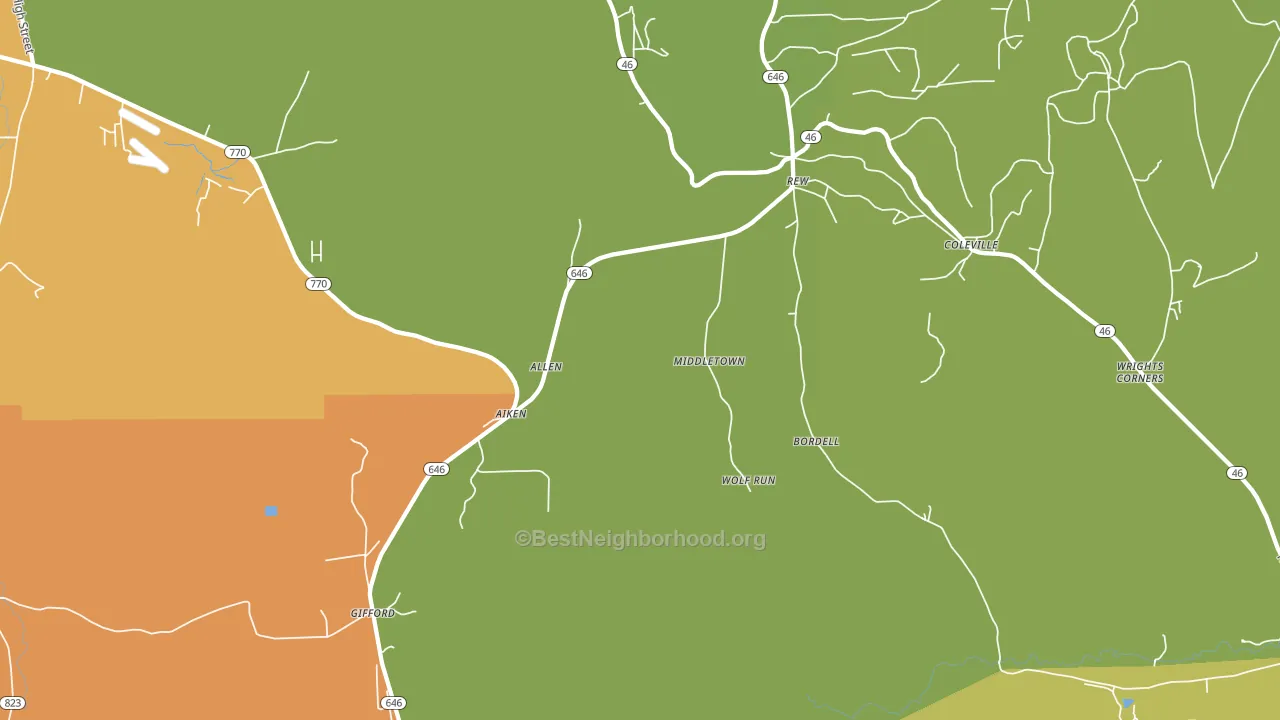 Rew, PA block-group voter-turnout map