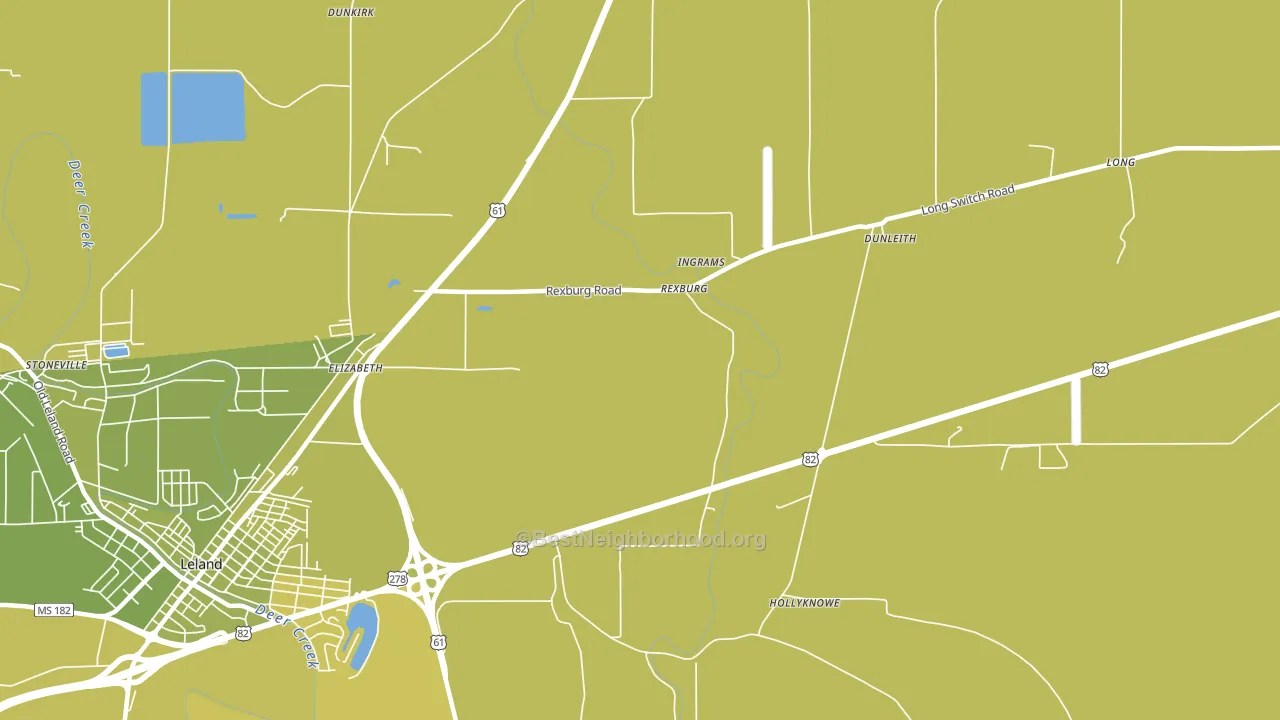 Rexburg, MS block-group voter-turnout map