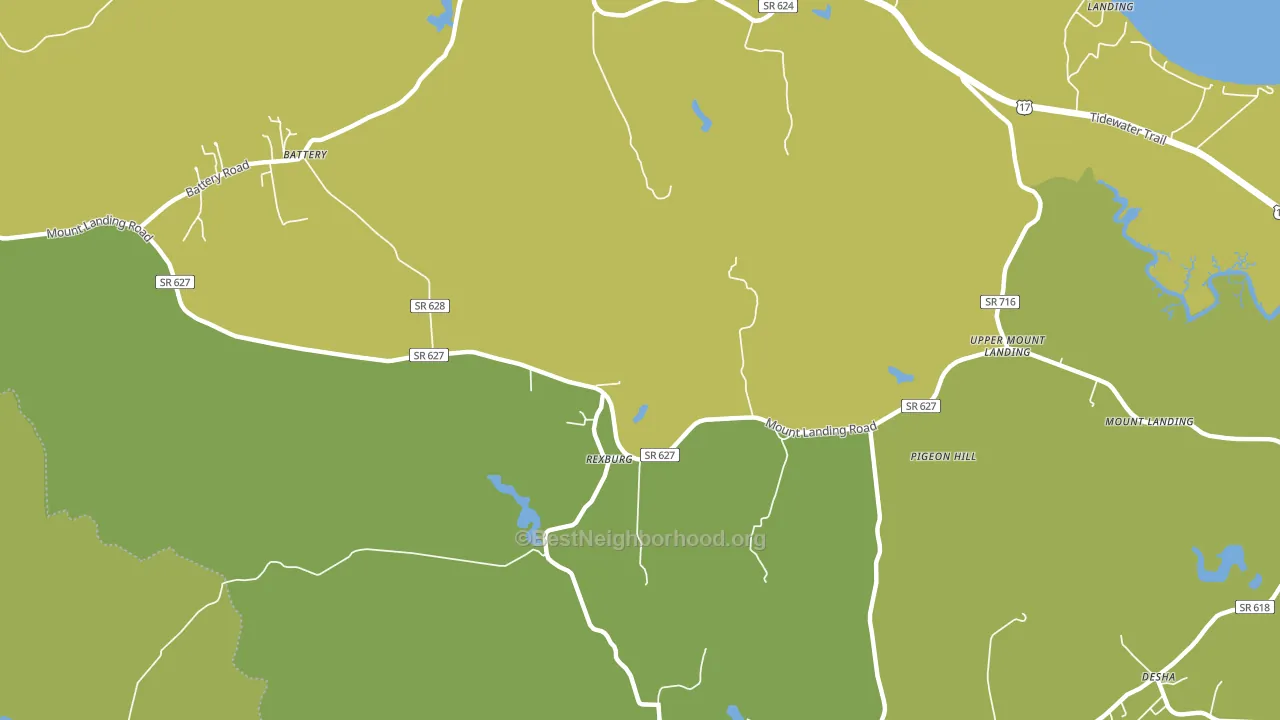 Rexburg, VA block-group voter-turnout map