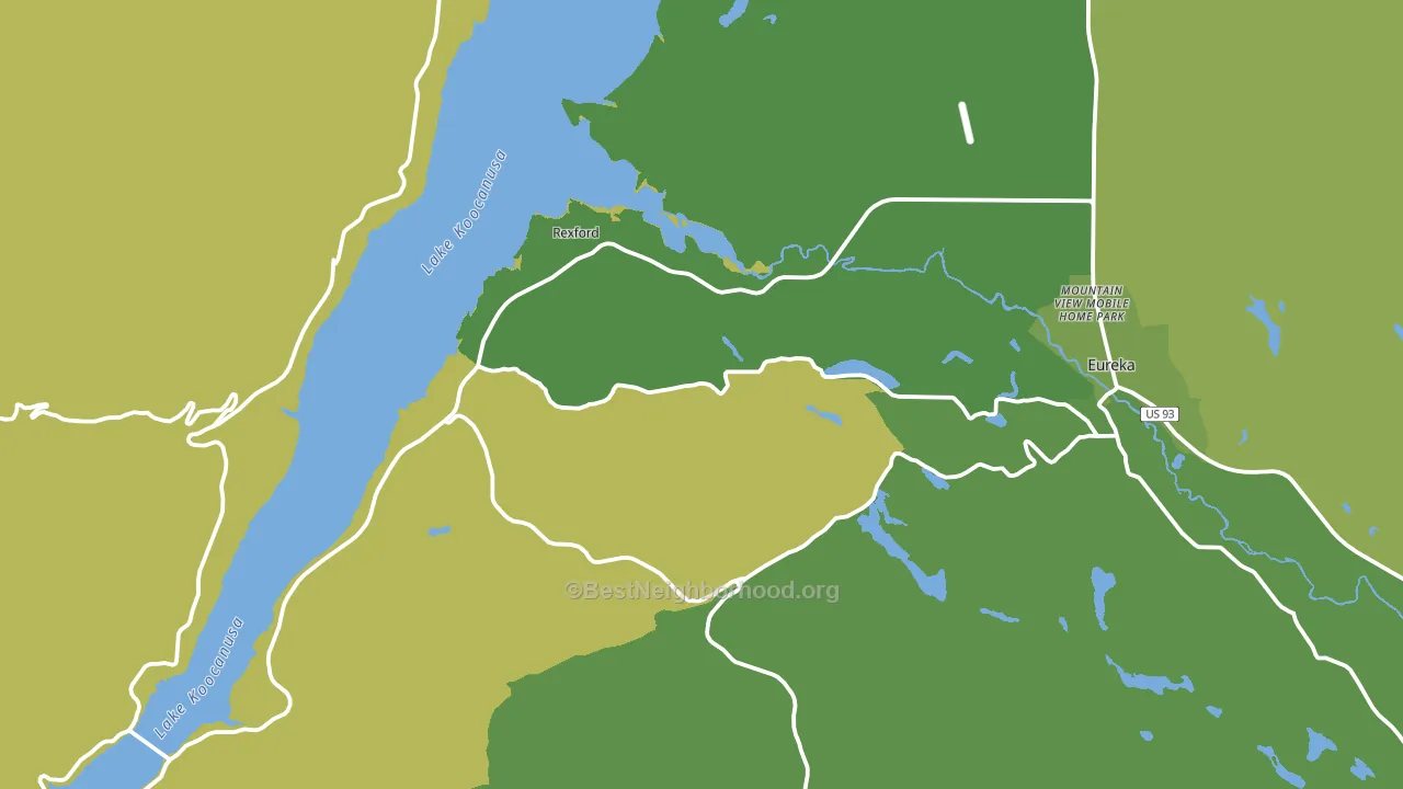 Rexford, MT block-group voter-turnout map
