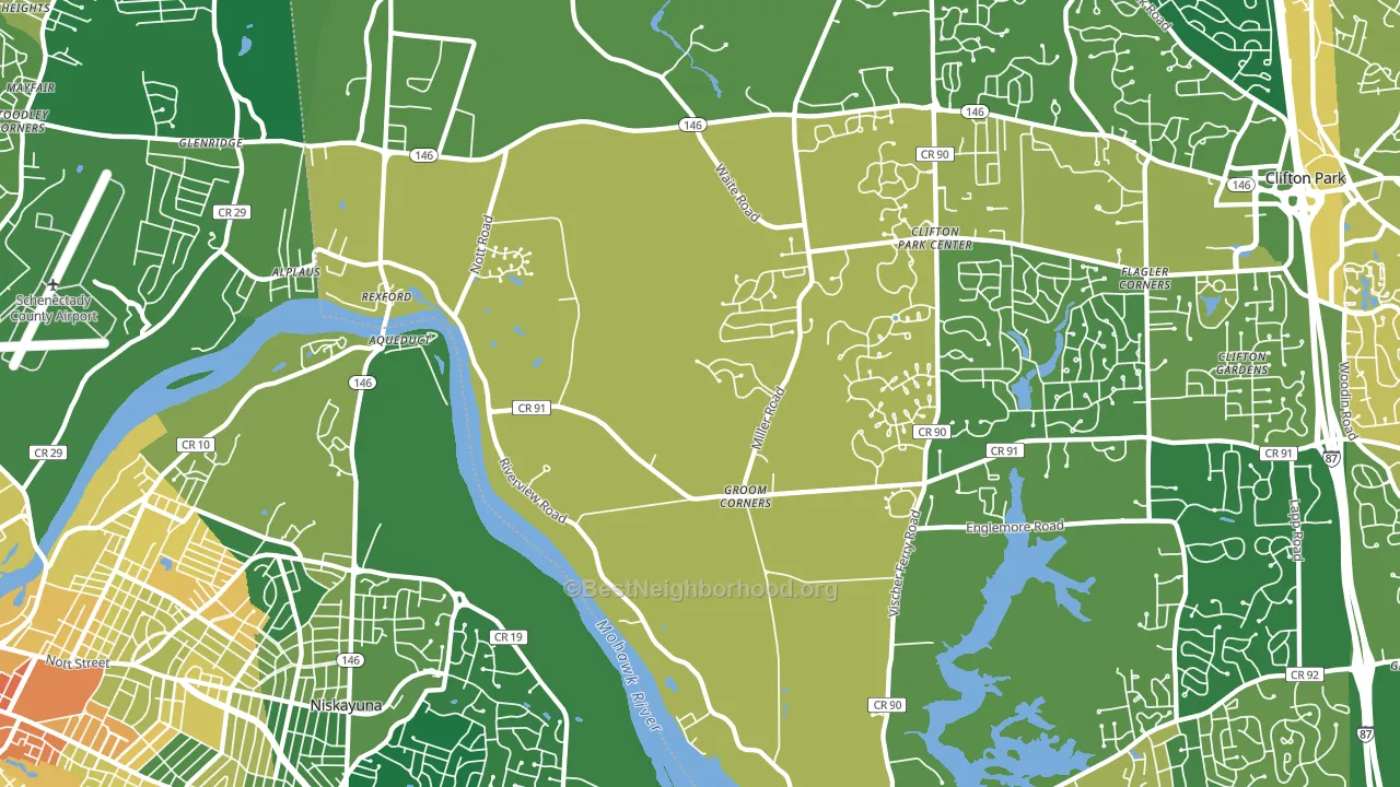 Rexford, NY block-group voter-turnout map