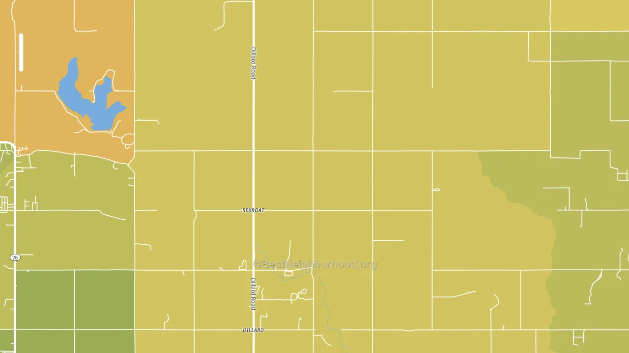 Rexroat, OK block-group voter-turnout map
