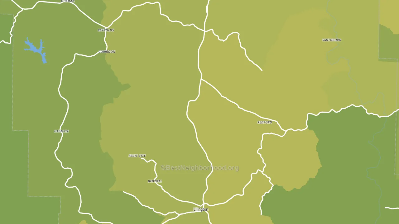 Reynolds County, MO block-group voter-turnout map