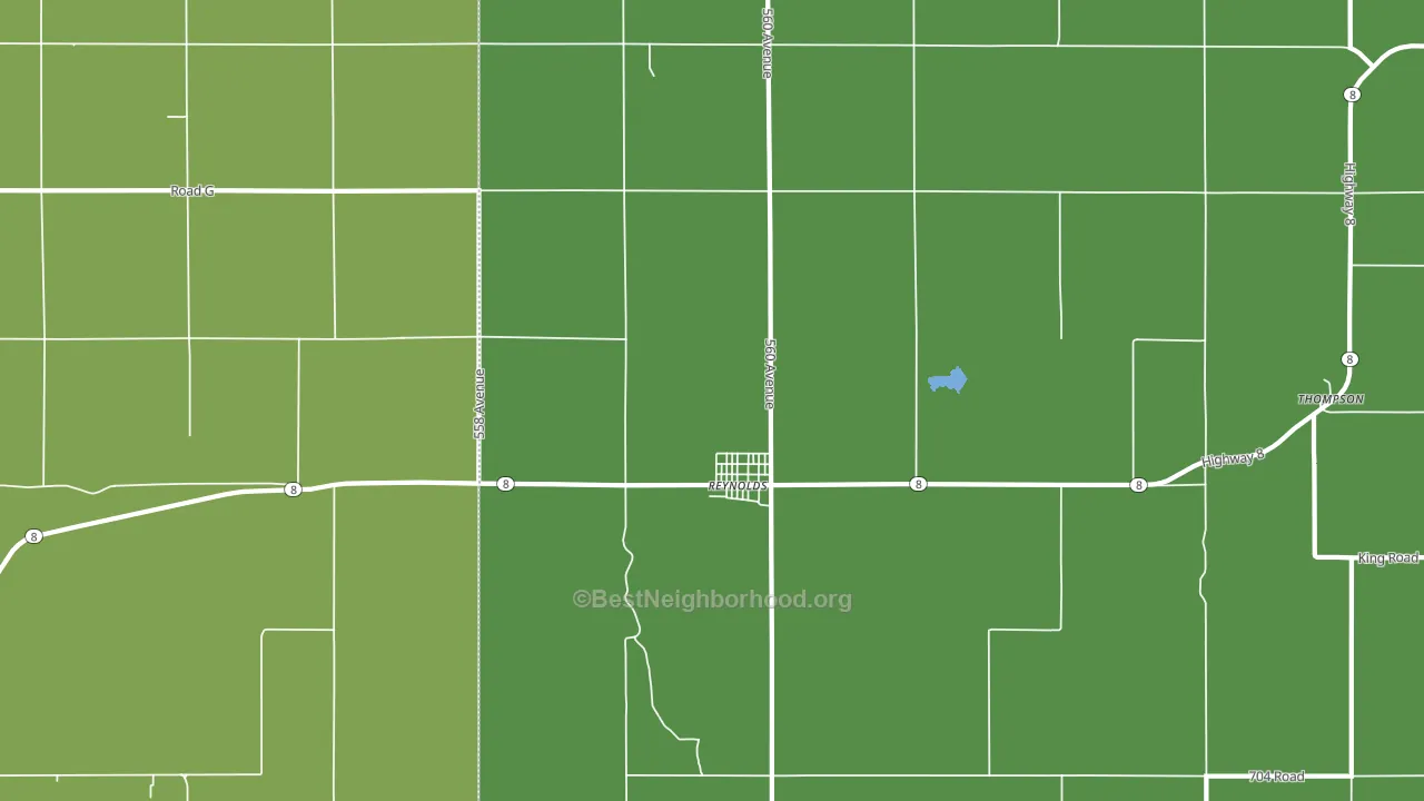Reynolds, NE block-group voter-turnout map