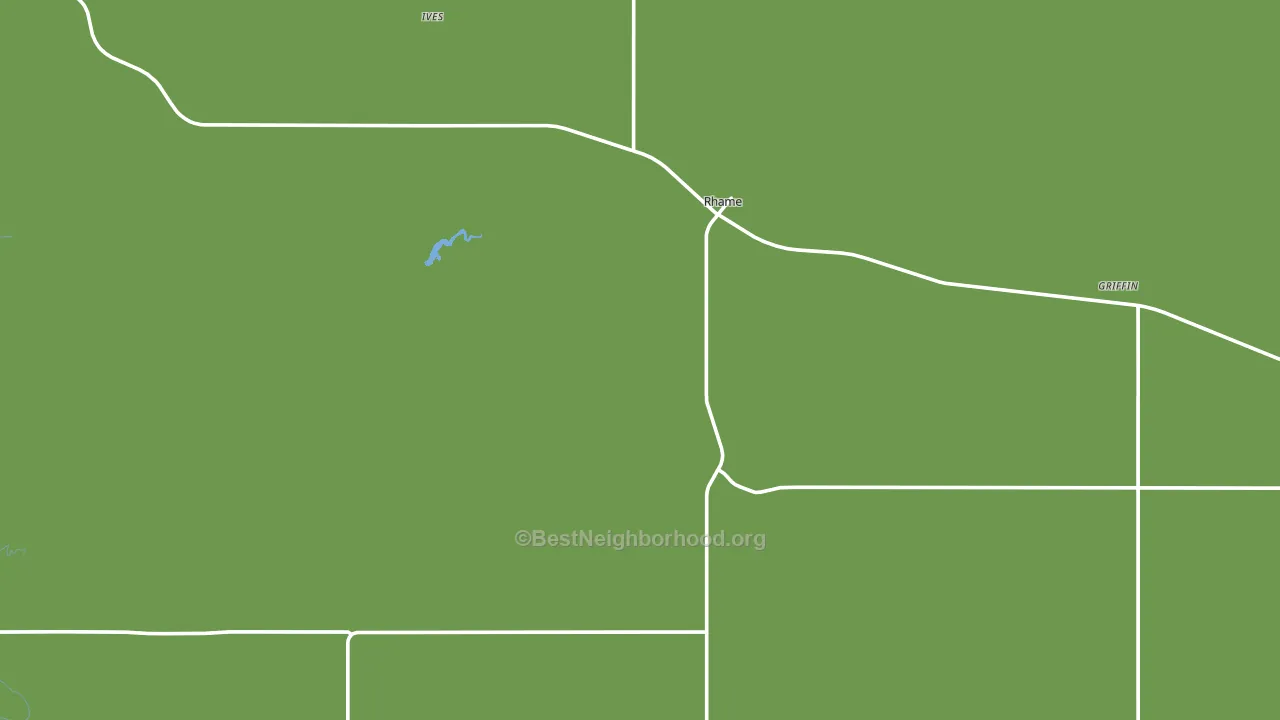 Rhame, ND block-group voter-turnout map