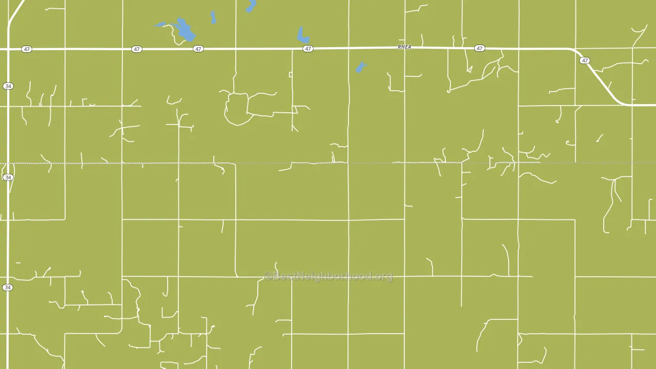Rhea, OK block-group voter-turnout map