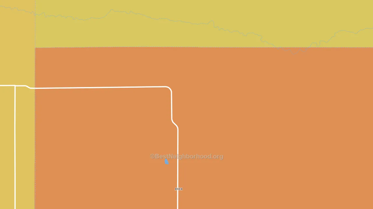 Rhea, TX block-group voter-turnout map