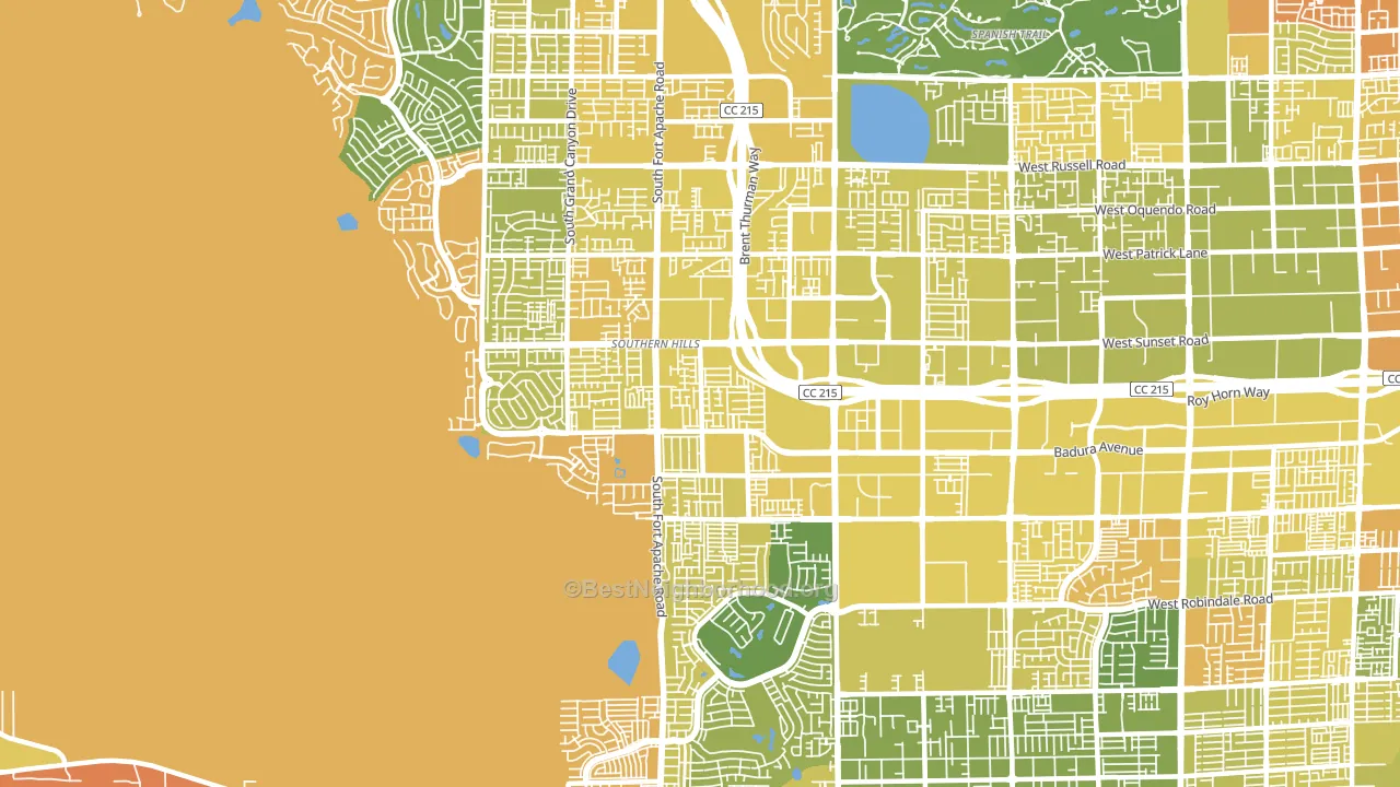 Rhodes Ranch, Spring Valley, NV block-group voter-turnout map