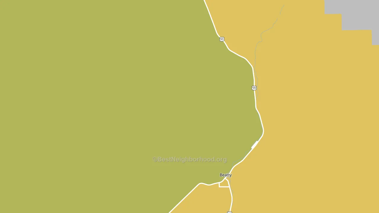 Rhyolite, NV block-group voter-turnout map
