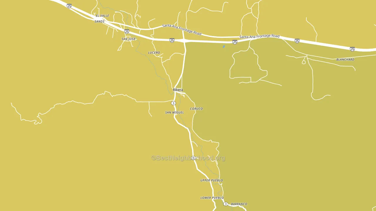 Ribera, NM block-group voter-turnout map