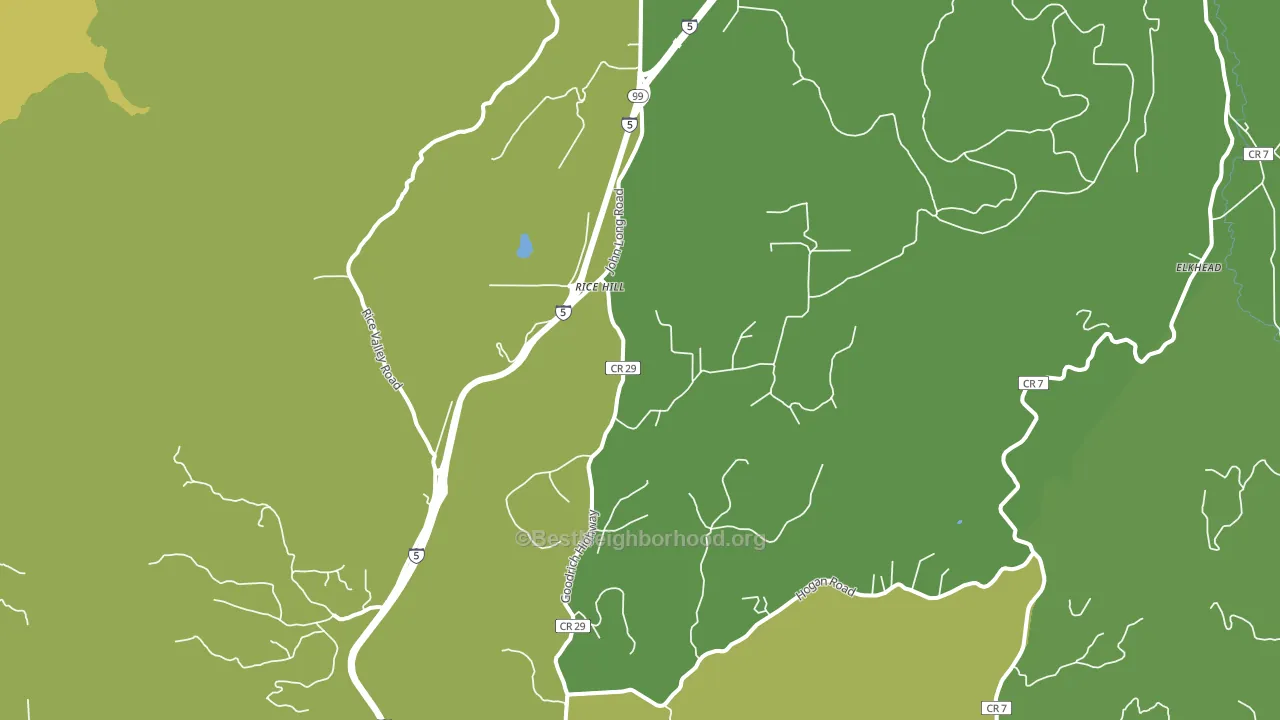 Rice Hill, OR block-group voter-turnout map