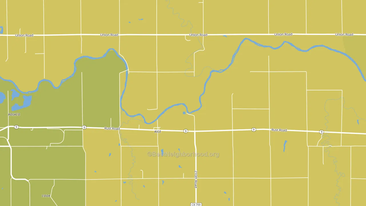 Rice, KS block-group voter-turnout map