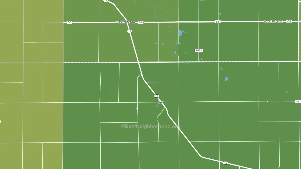 Rice, OH block-group voter-turnout map