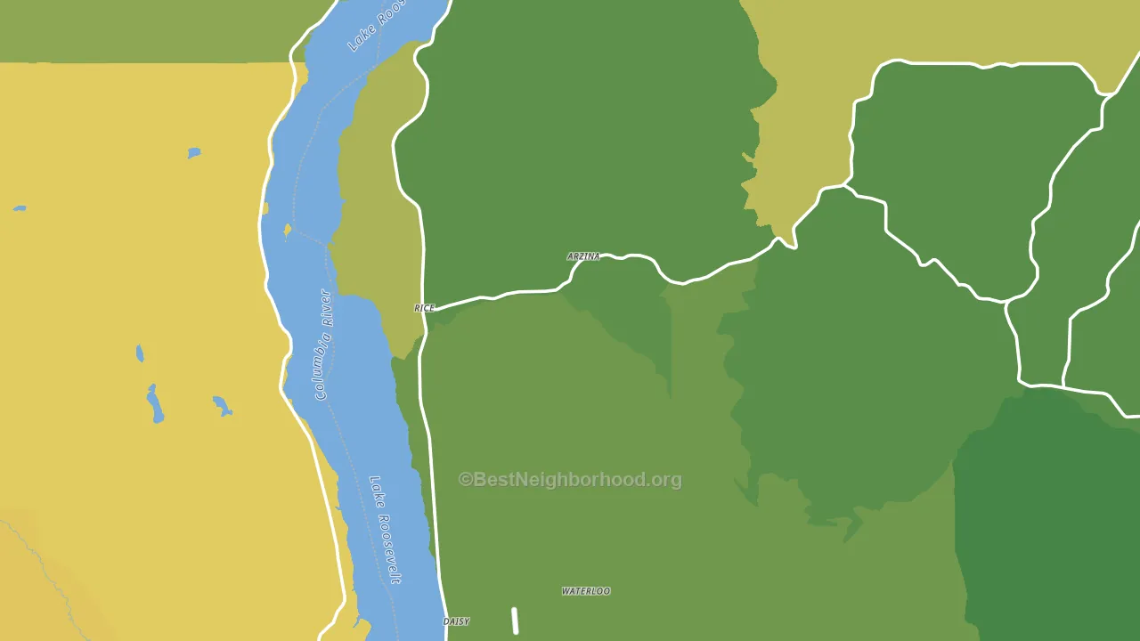 Rice, WA block-group voter-turnout map