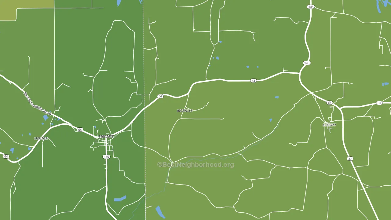 Riceville, IN block-group voter-turnout map