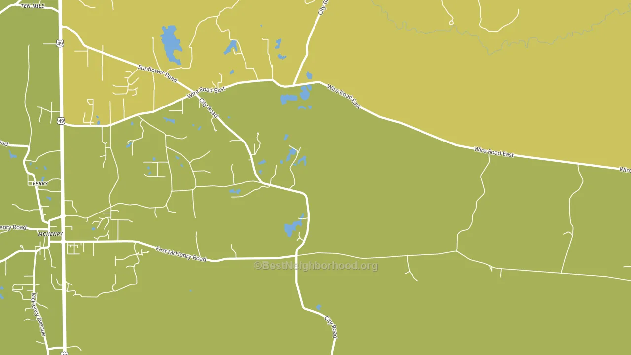 Riceville, MS block-group voter-turnout map