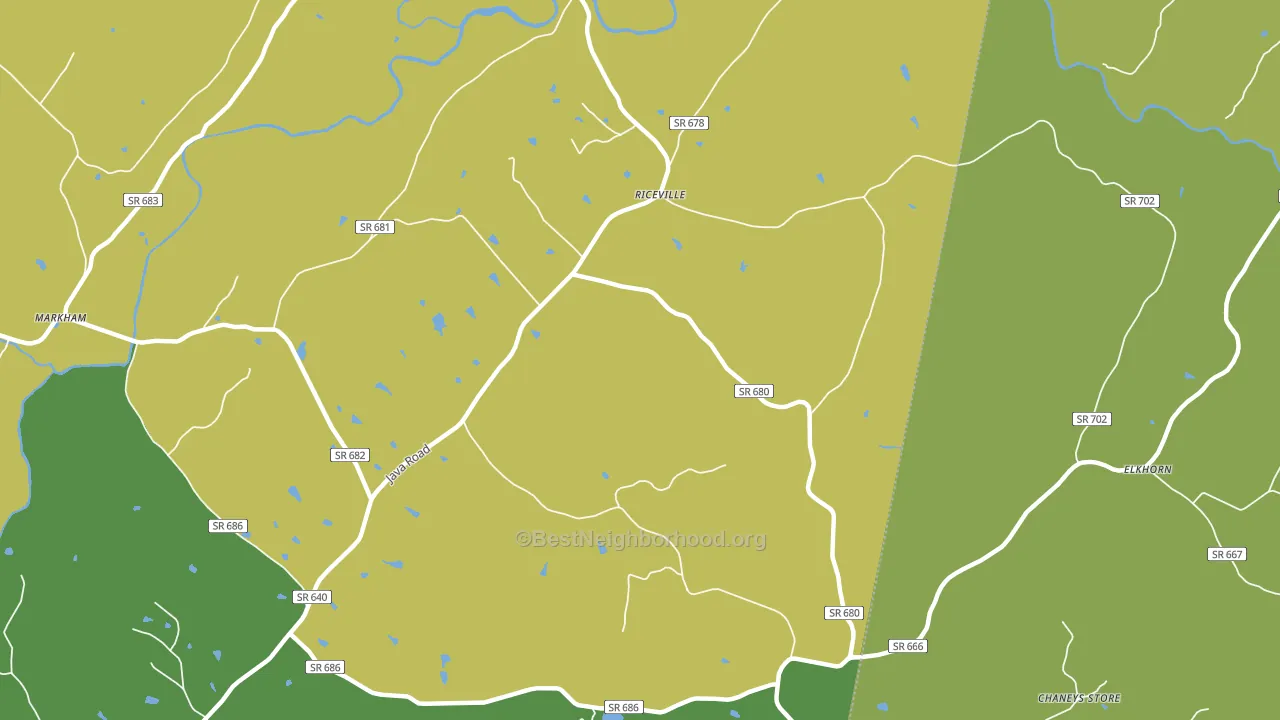 Riceville, VA block-group voter-turnout map