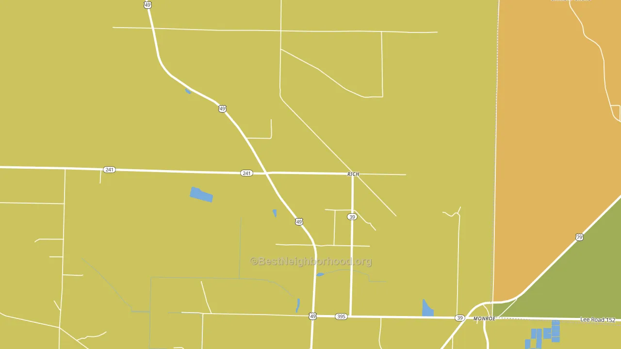 Rich, AR block-group voter-turnout map