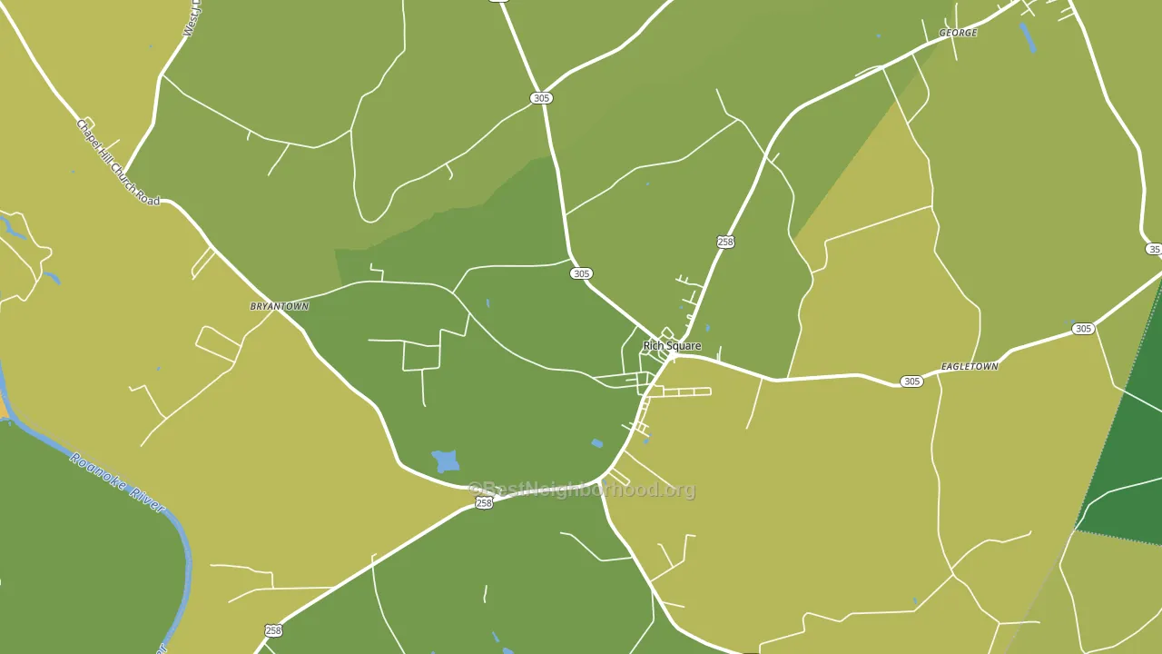 Rich Square, NC block-group voter-turnout map