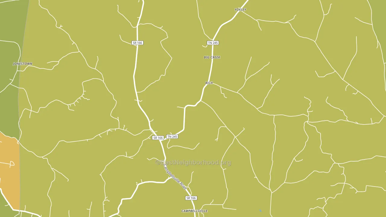 Rich, TN block-group voter-turnout map