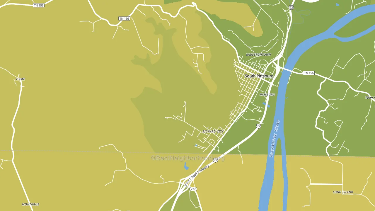 Richard City, TN block-group voter-turnout map