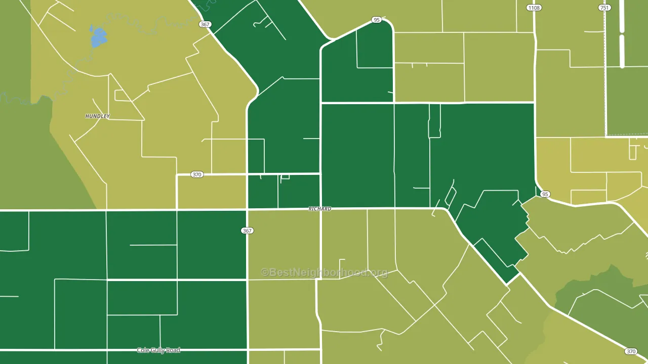 Richard, LA block-group voter-turnout map