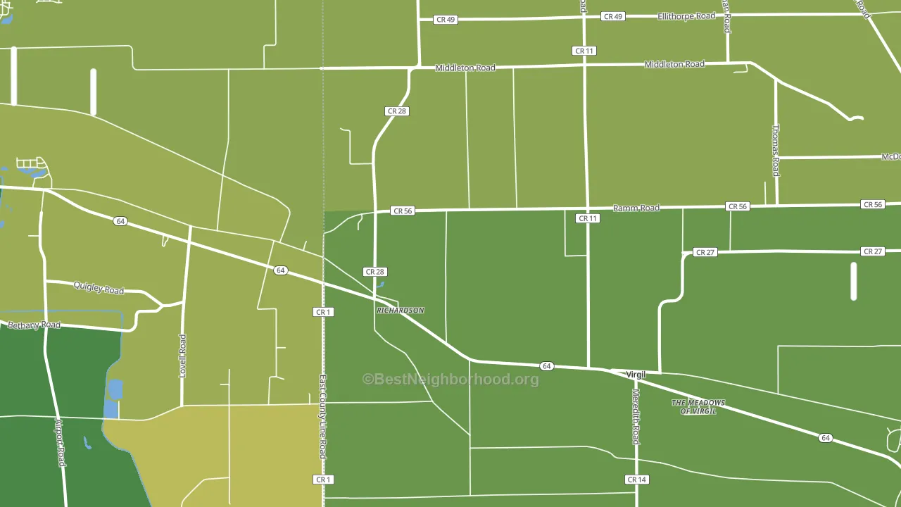 Richardson, IL block-group voter-turnout map