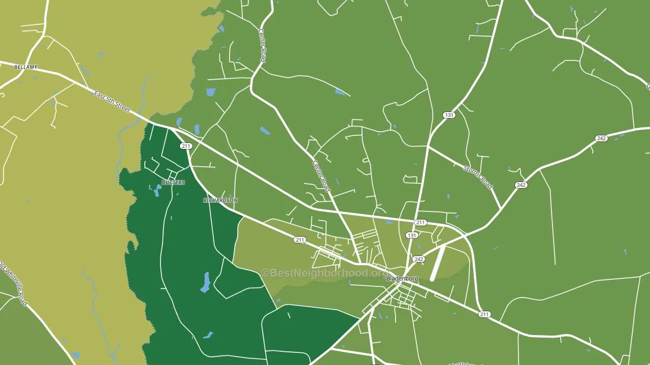 Richardson, NC block-group voter-turnout map