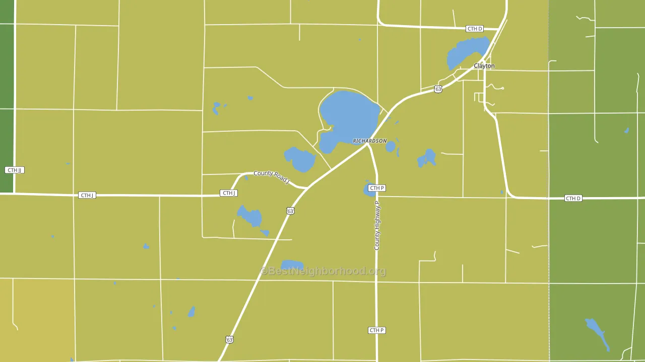 Richardson, WI block-group voter-turnout map