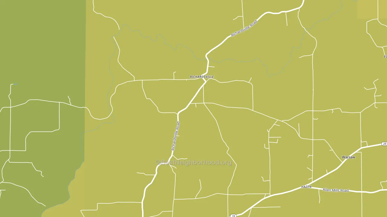 Richardsville, PA block-group voter-turnout map