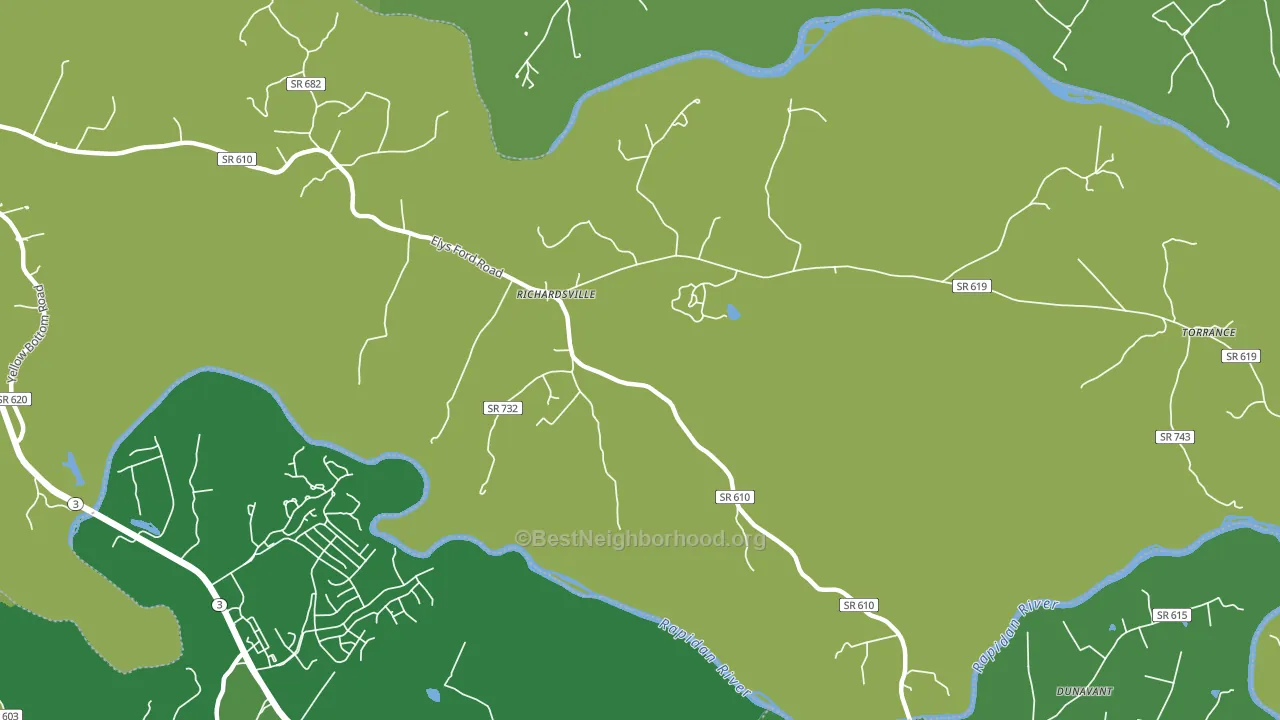 Richardsville, VA block-group voter-turnout map
