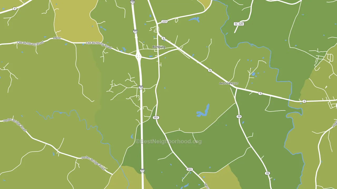 Richburg, SC block-group voter-turnout map