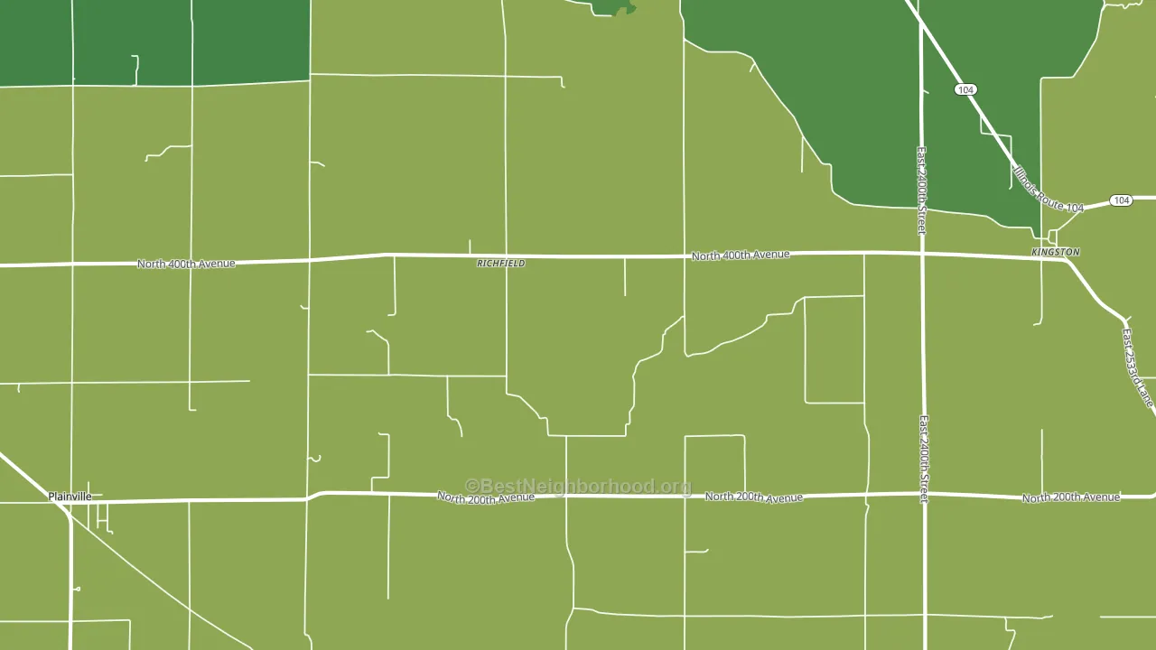 Richfield, IL block-group voter-turnout map