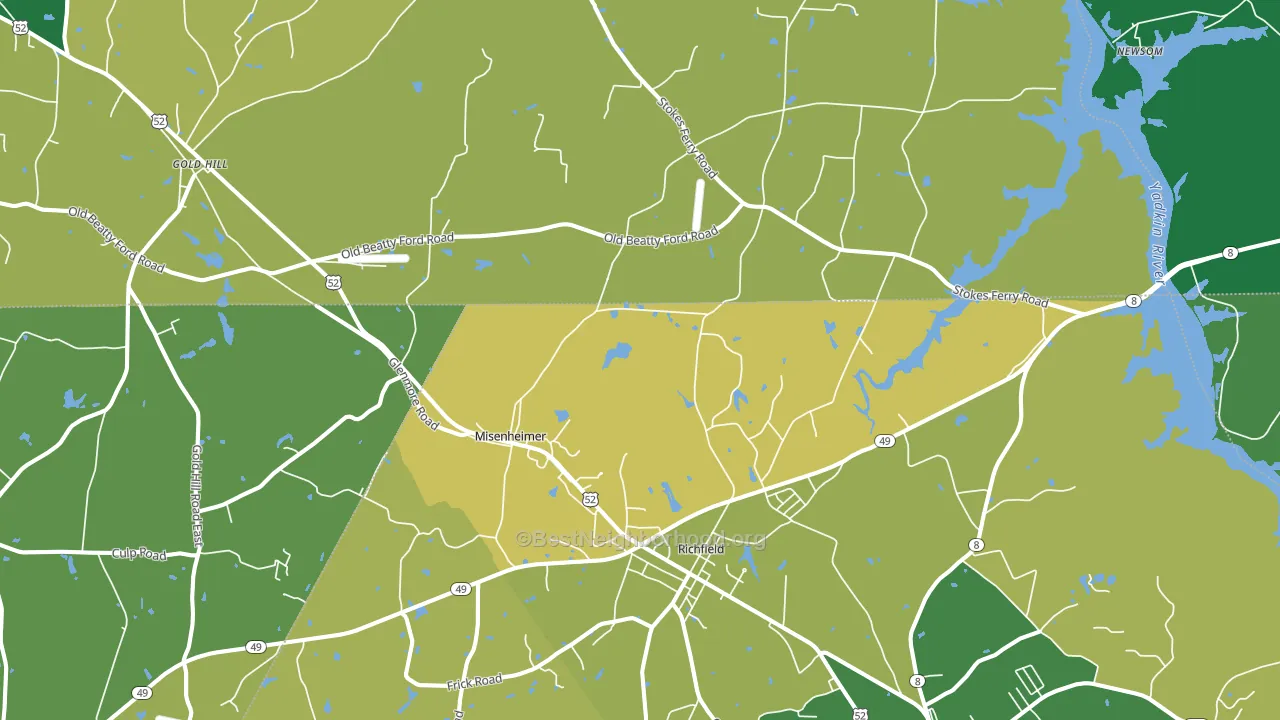 Richfield, NC block-group voter-turnout map
