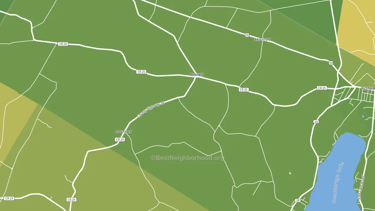 Richfield, NY block-group voter-turnout map
