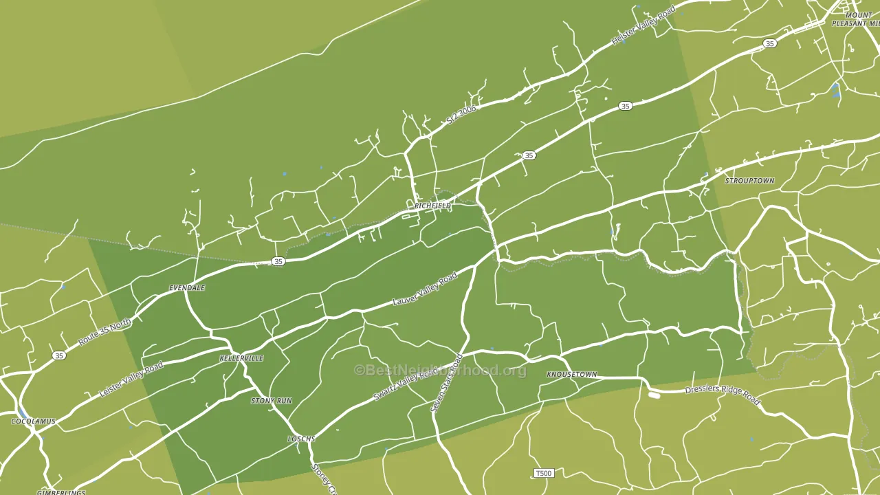 Richfield, PA block-group voter-turnout map