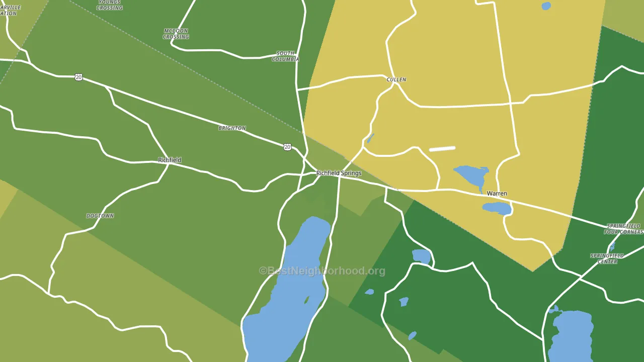 Richfield Springs, NY block-group voter-turnout map