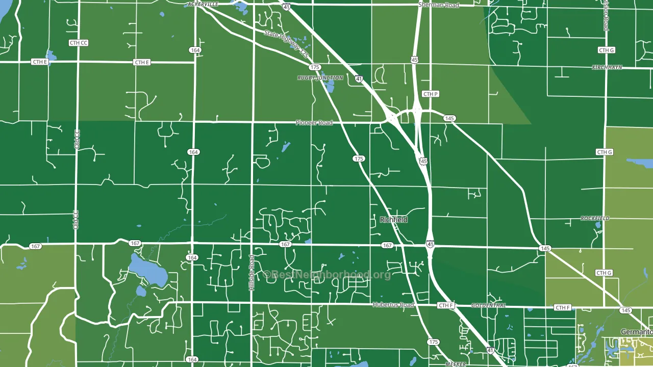 Richfield, WI block-group voter-turnout map