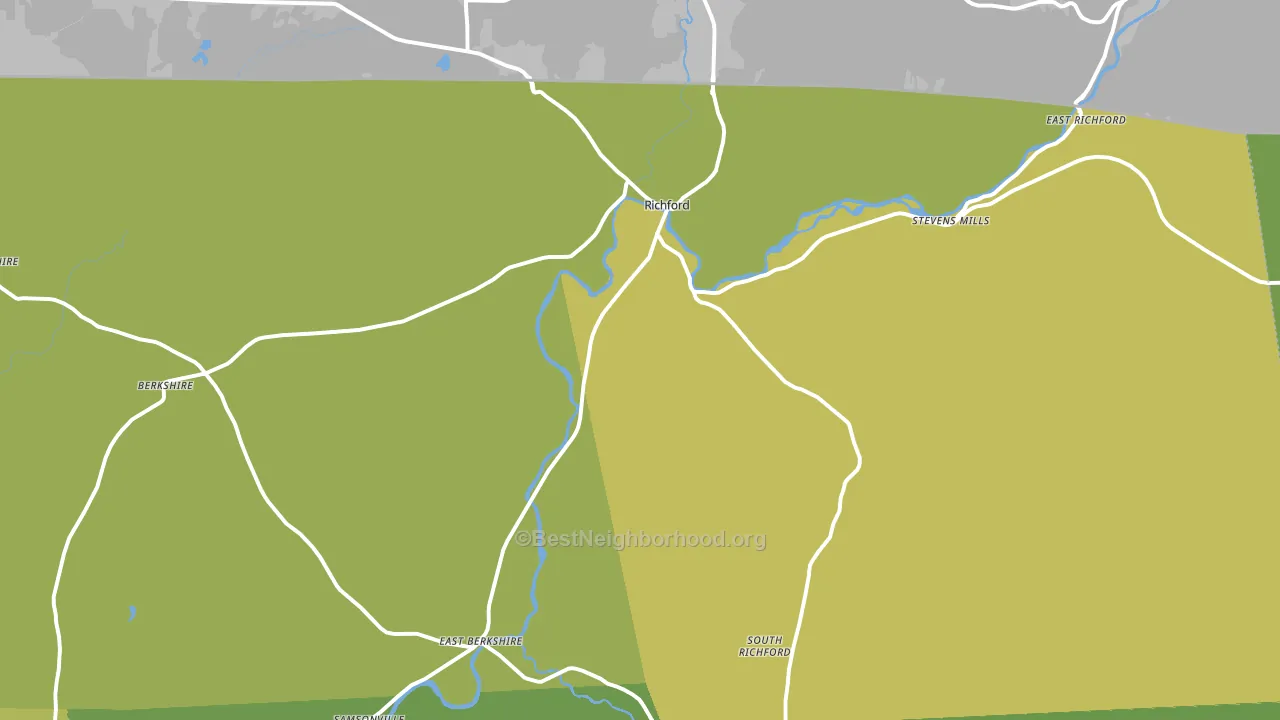 Richford, VT block-group voter-turnout map