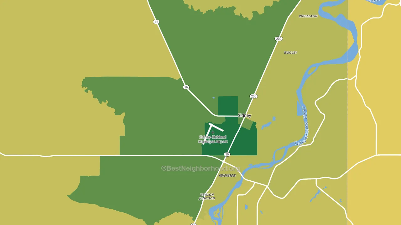 Richland County, MT block-group voter-turnout map