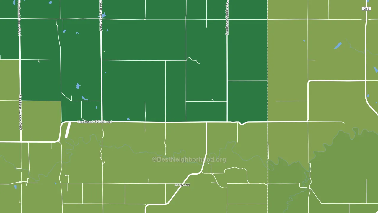 Richland, KS block-group voter-turnout map