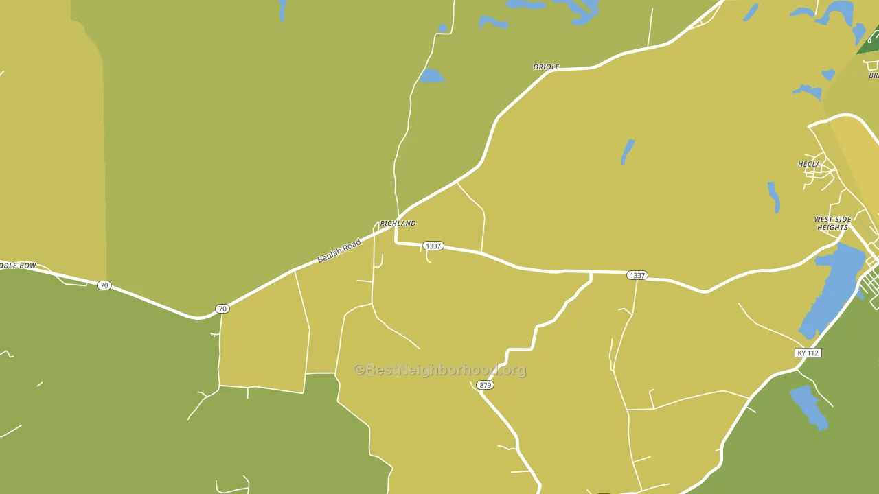 Richland, KY block-group voter-turnout map