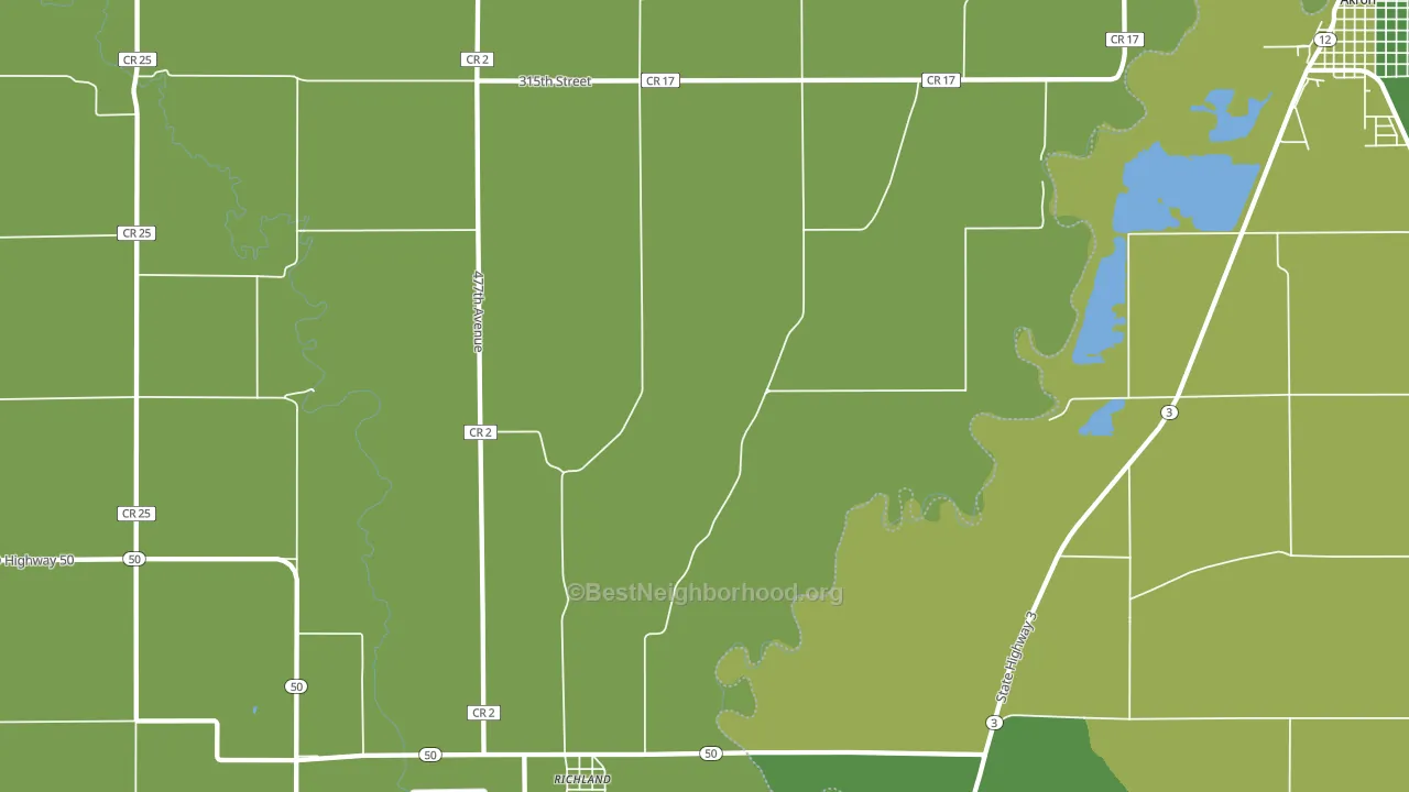 Richland, SD block-group voter-turnout map
