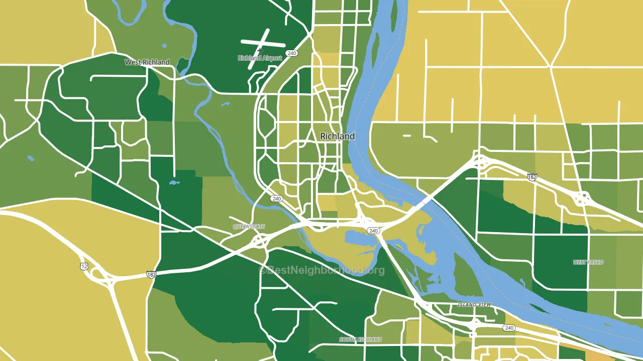 Richland, WA block-group voter-turnout map