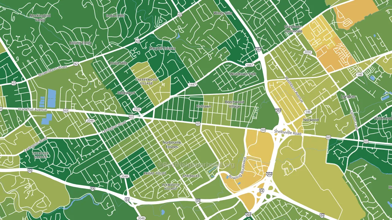 Richlawn, KY block-group voter-turnout map
