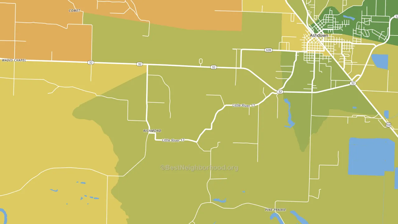 Richmond, AR block-group voter-turnout map
