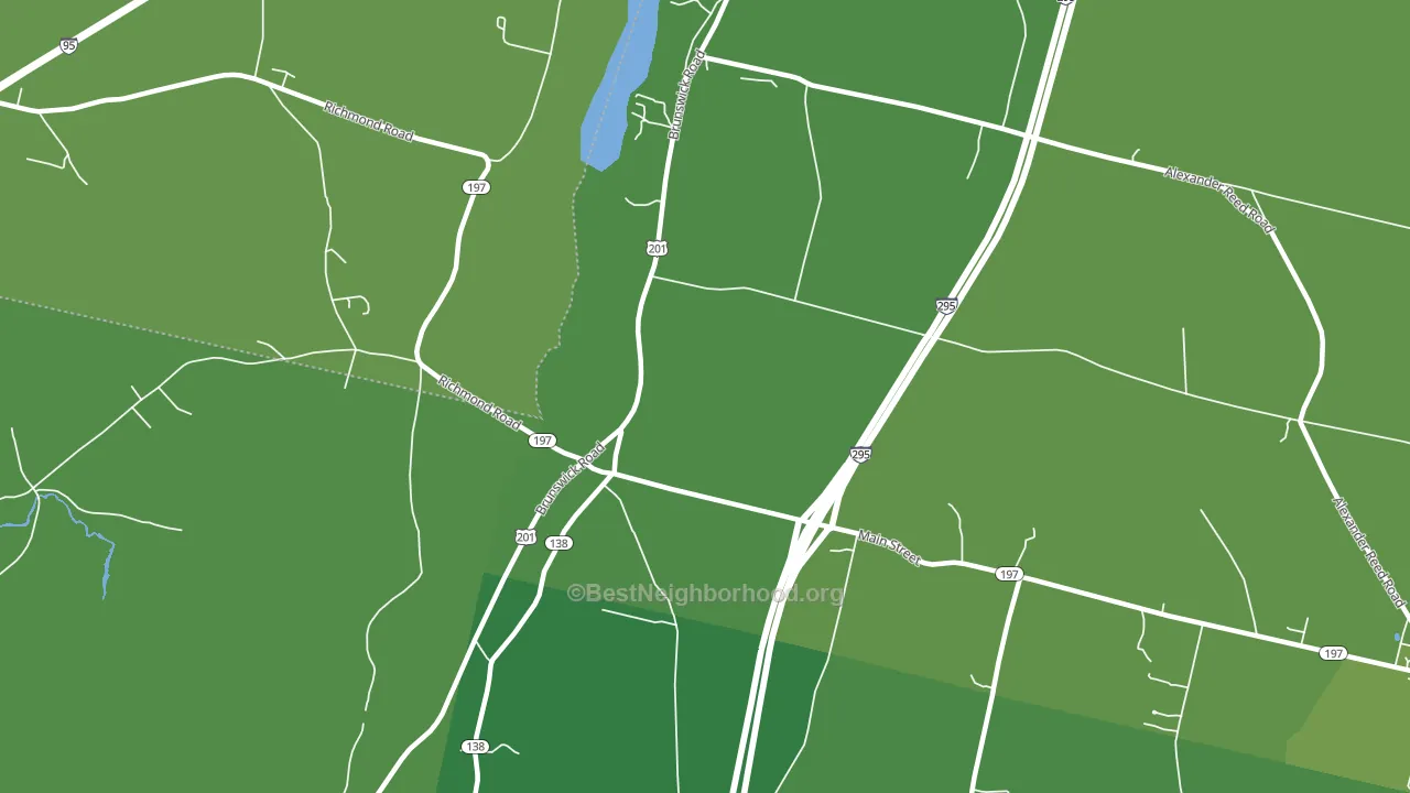 Richmond Corner, ME block-group voter-turnout map