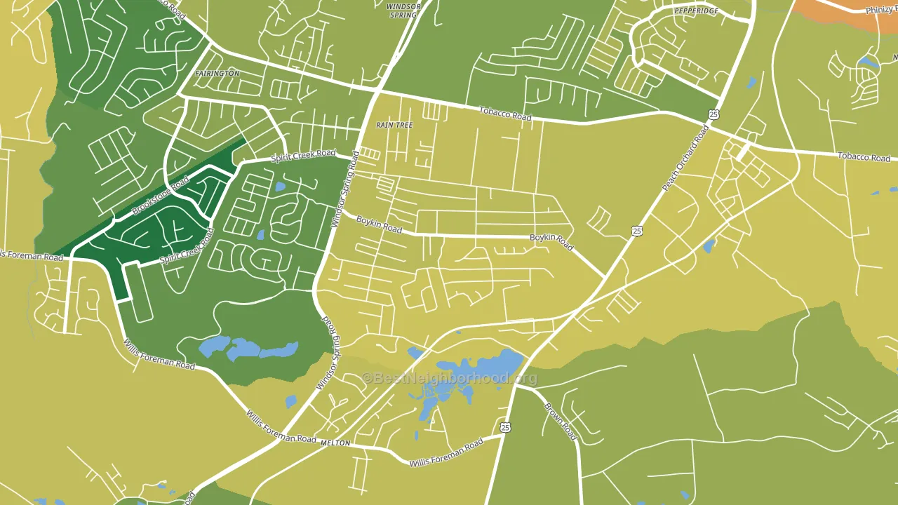 Richmond Factory, Augusta, GA block-group voter-turnout map