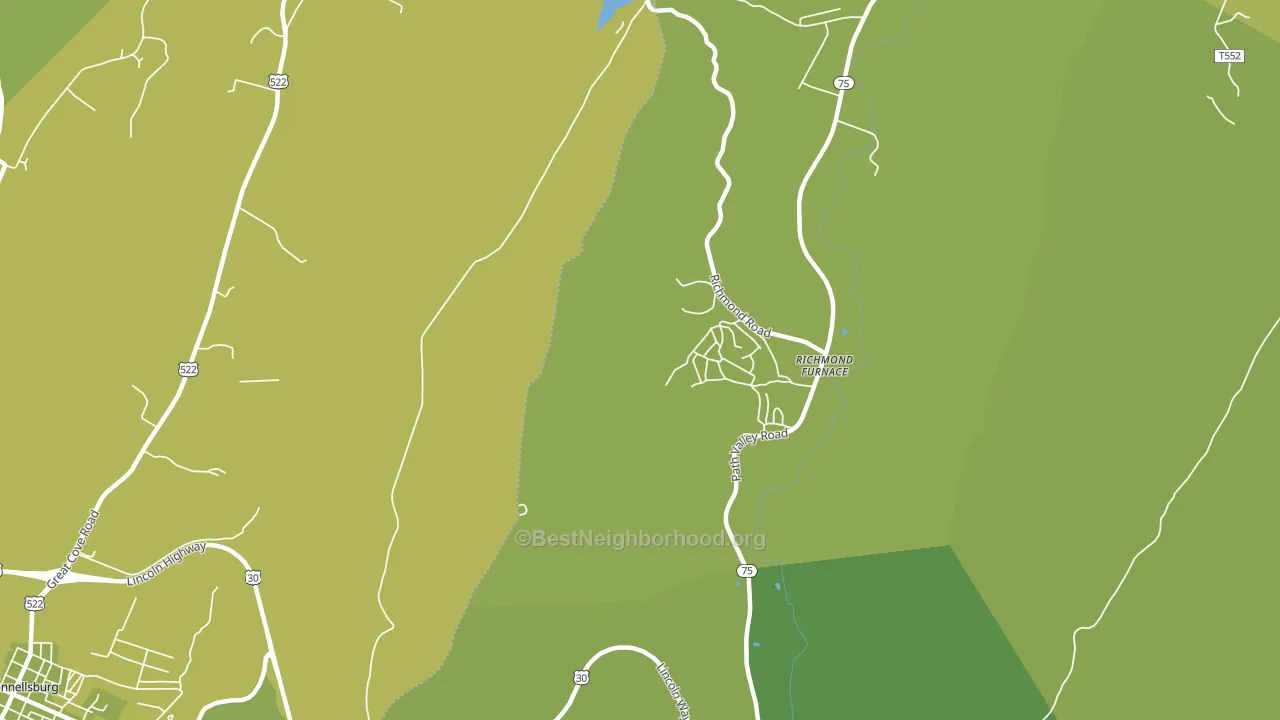 Richmond Furnace, PA block-group voter-turnout map