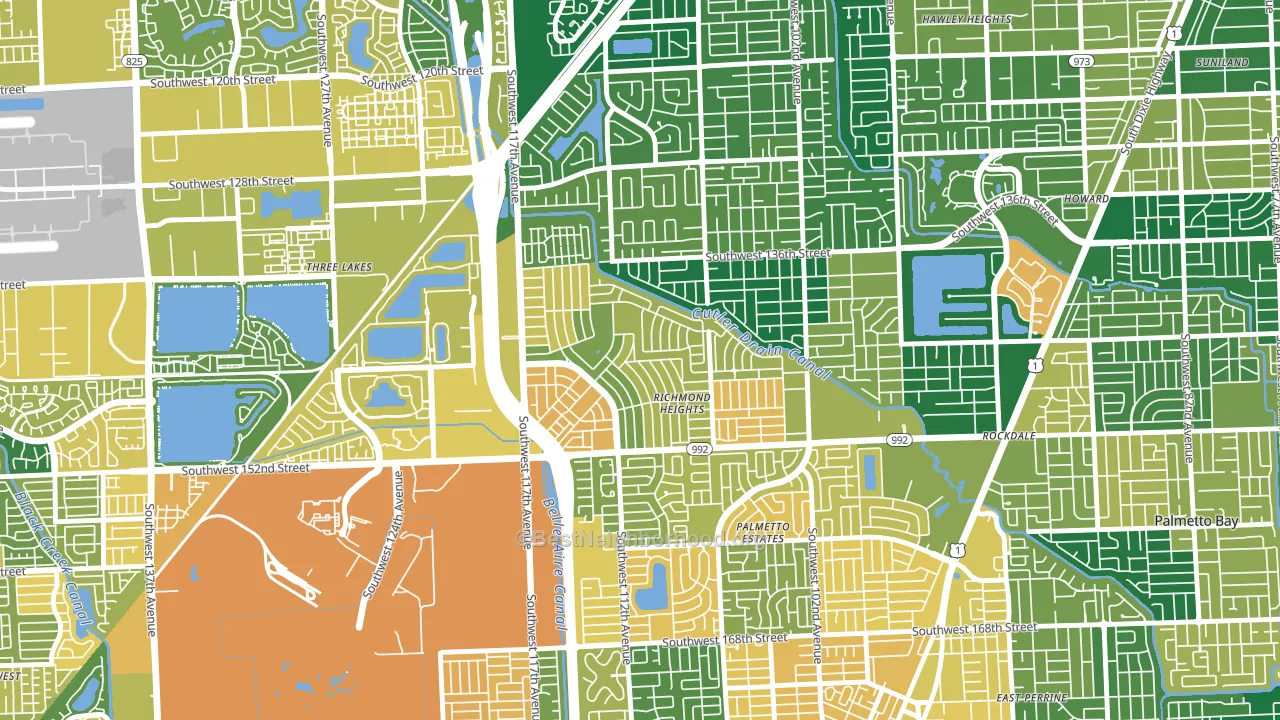 Richmond Heights, FL block-group voter-turnout map